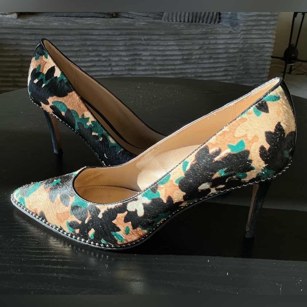 COACH Floral Print Heels